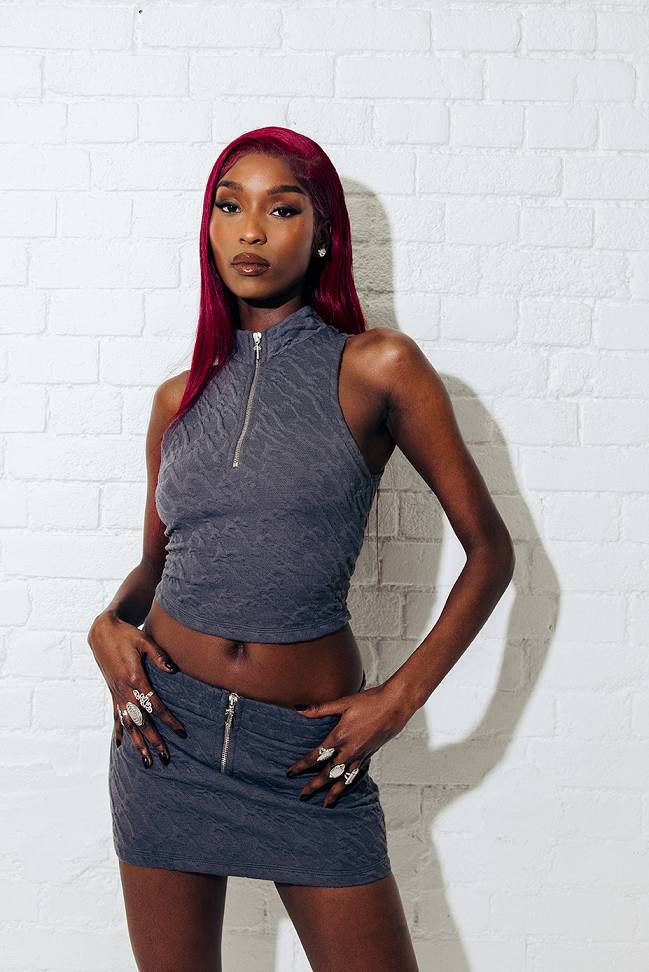 Trapstar Jacquard Fitted Zip Crop Top グレー | TS-65123