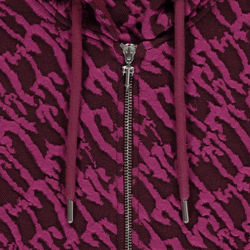 Trapstar Jacquard Fitted Zip ボルドー ピンク | TS-64786
