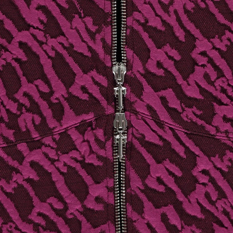 Trapstar Jacquard Fitted Zip ボルドー ピンク | TS-64786