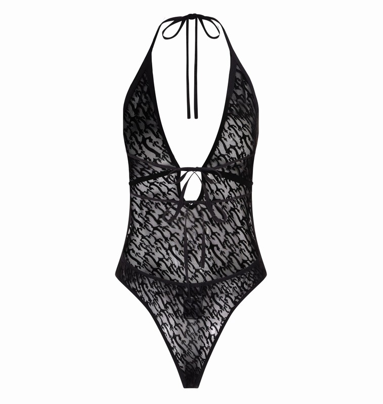 Trapstar Jacquard Mesh Halterneck 黒 | TS-64802