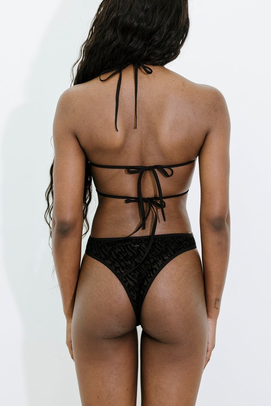Trapstar Jacquard Mesh Halterneck 黒 | TS-64802
