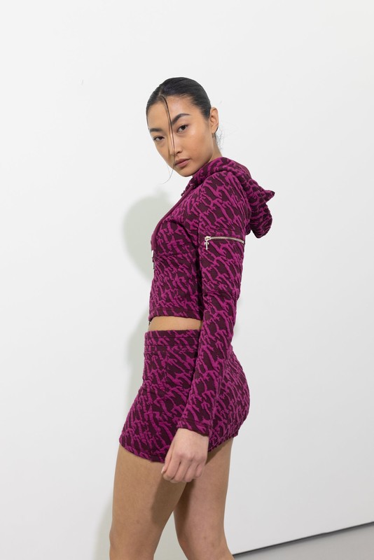Trapstar Jacquard Mini ボルドー ピンク | TS-64783
