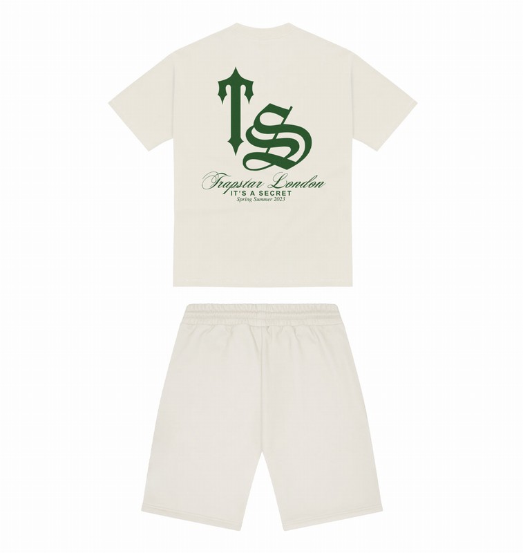 Trapstar Oversized TS Varsity Shorts 緑 | TS-64913
