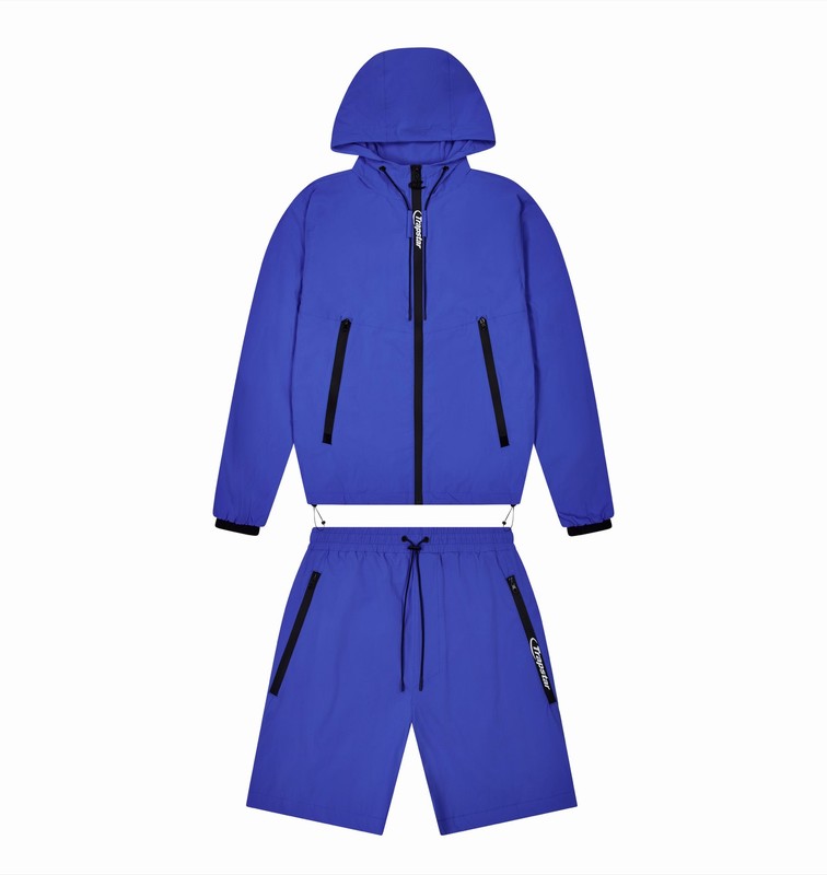 Trapstar *PRE ORDER* Hyperdrive Embossed Windbreaker 青 | TS-64932