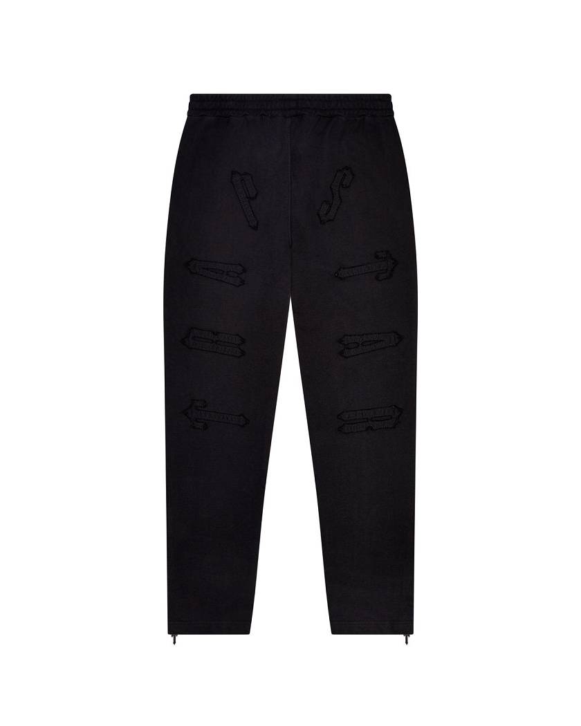 Trapstar Patchwork Irongate Bottoms 黒 | TS-65403