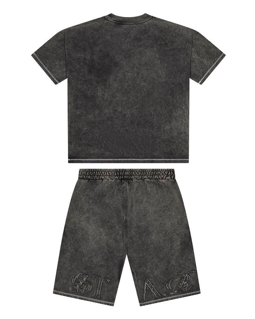 Trapstar Patchwork Script Short グレー | TS-65425