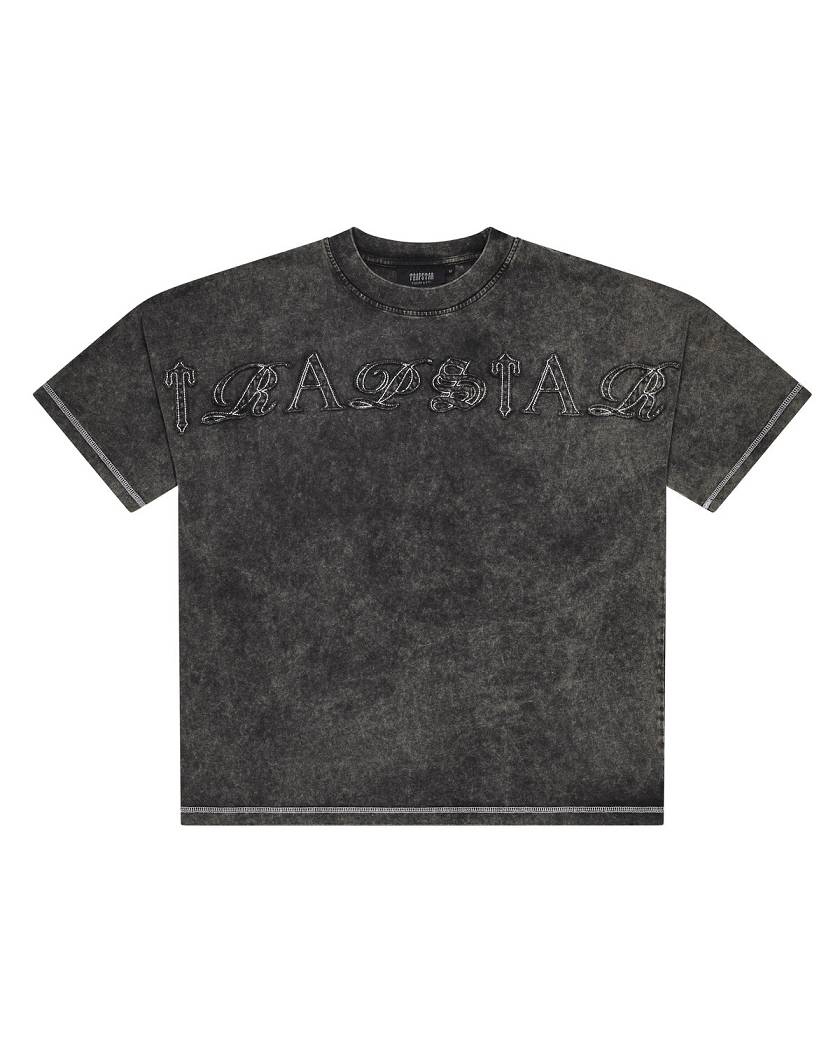 Trapstar Patchwork Script T-Shirt グレー | TS-65424