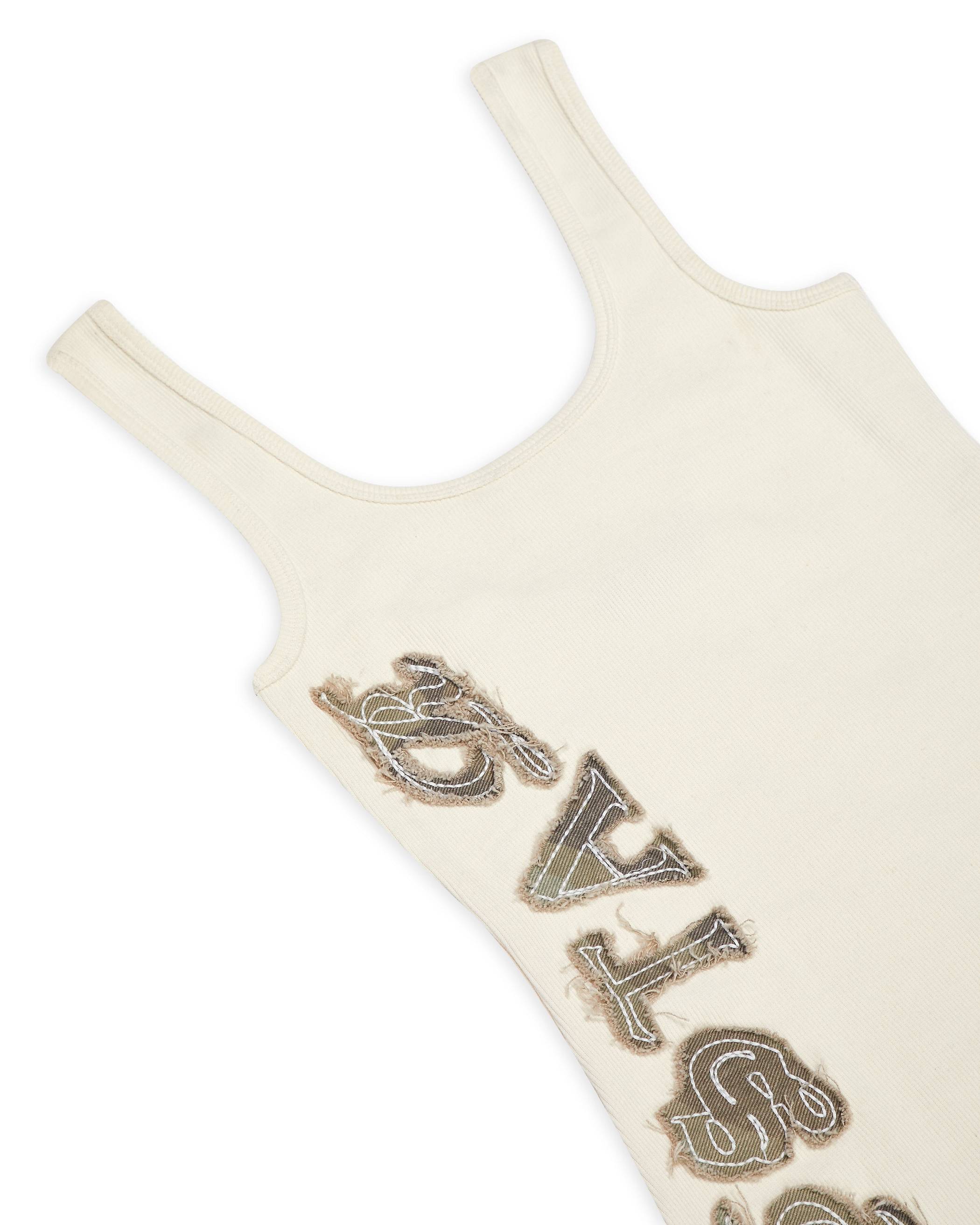Trapstar Script Denim Applique Tank Dress 白 | TS-65106