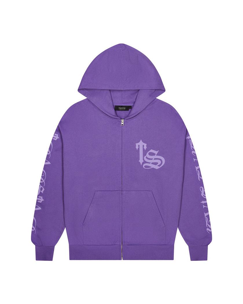 Trapstar Script Hoodie 紫 | TS-65345