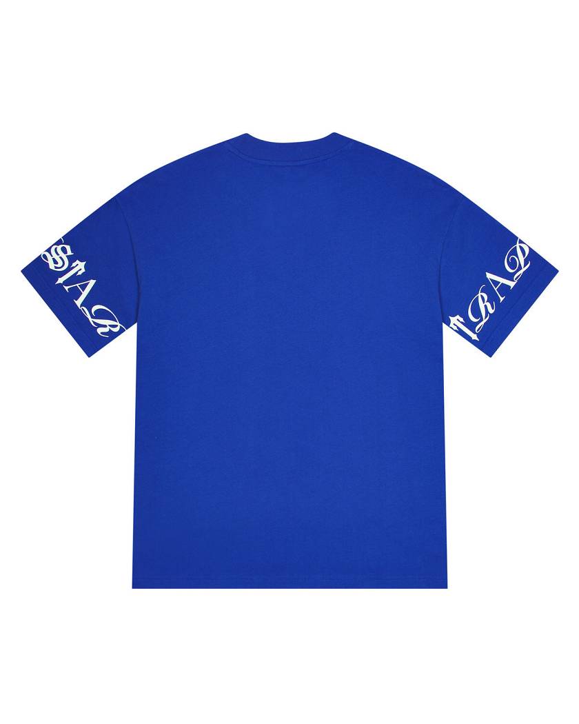 Trapstar Script Tee 青 白 | TS-65289
