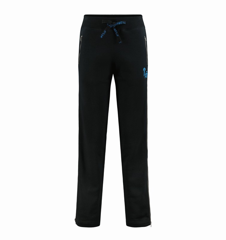 Trapstar Script Zip Leg 黒 ターコイズ | TS-64779