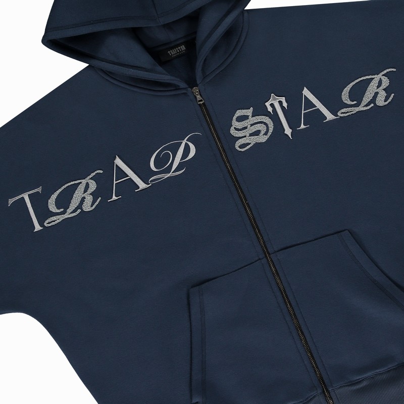 Trapstar Script Zip ネイビー | TS-64870