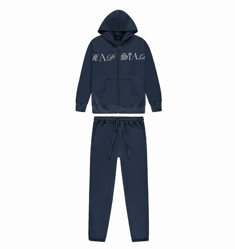 Trapstar Script Zip ネイビー | TS-64870