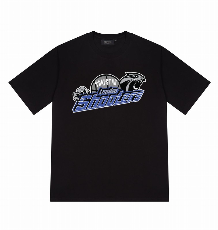Trapstar Shooters Tee 黒 青 | TS-64910