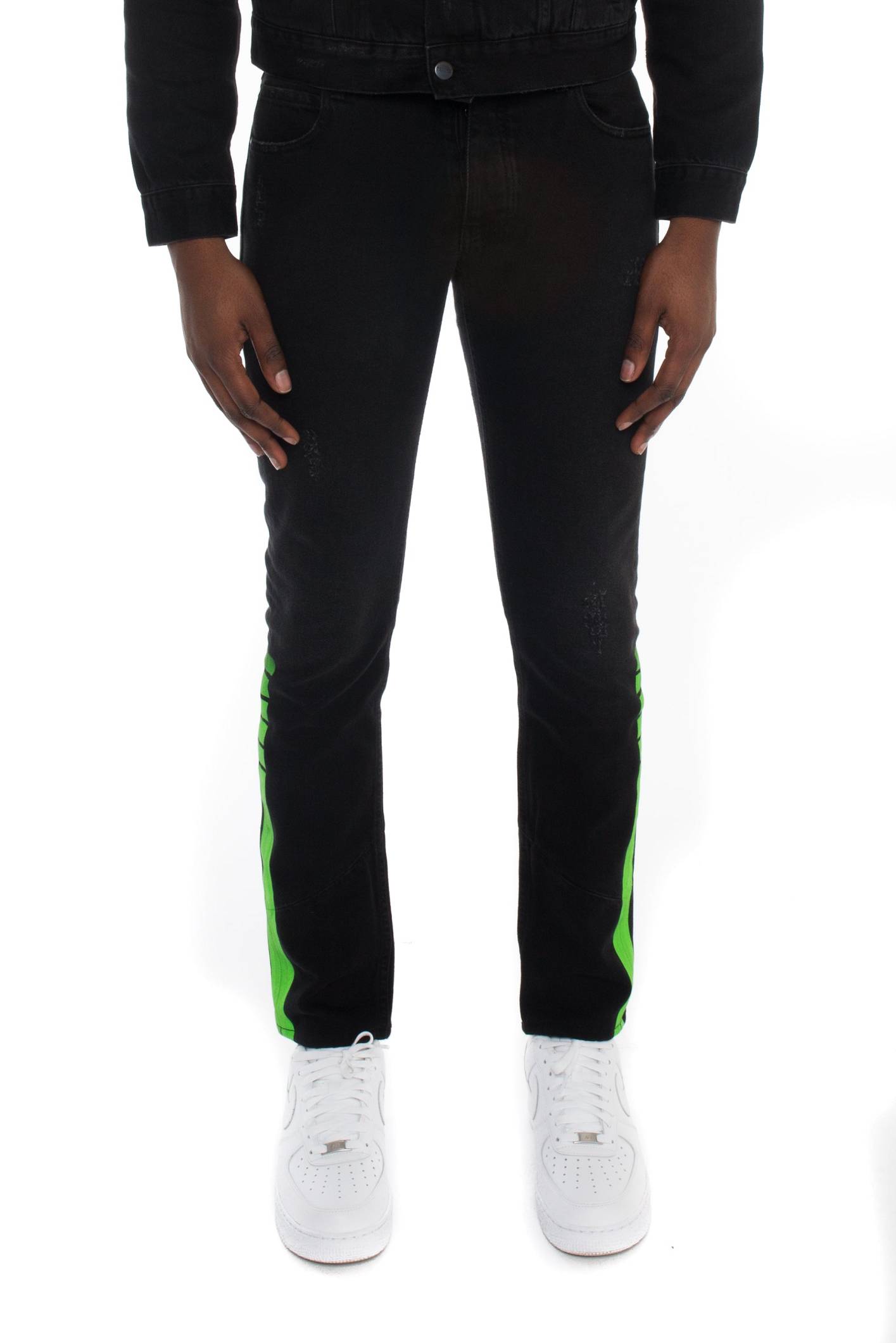 Trapstar Stripe Denim Jeans 緑 | TS-65320