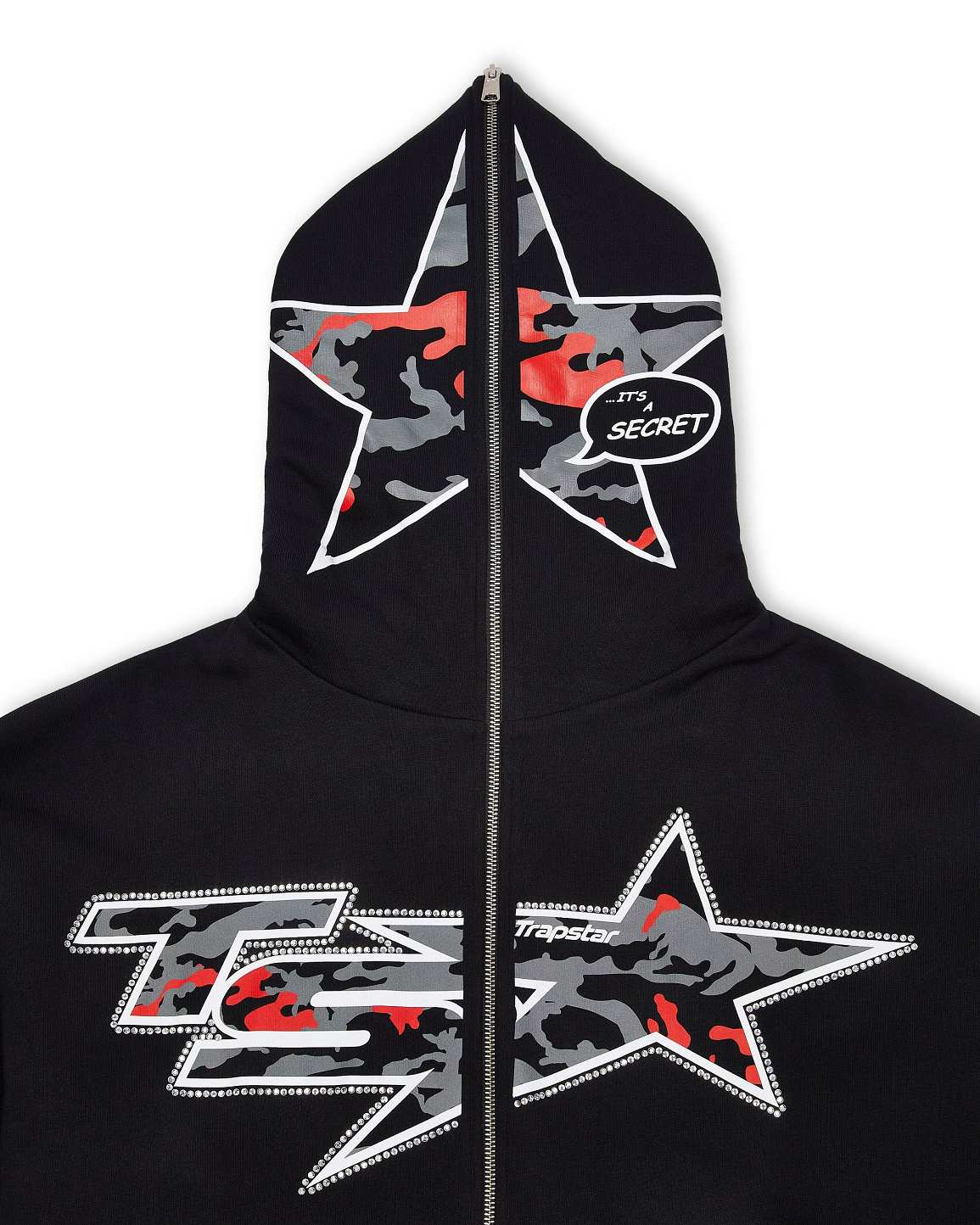 Trapstar TS Star Camo Hoodie 黒 | TS-65342