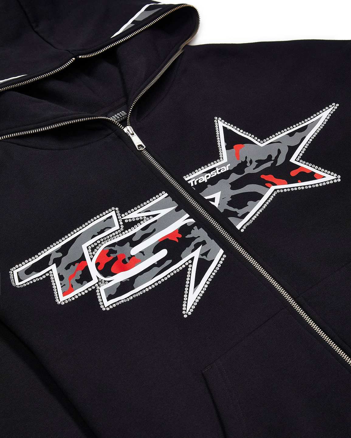 Trapstar TS Star Camo Hoodie 黒 | TS-65342