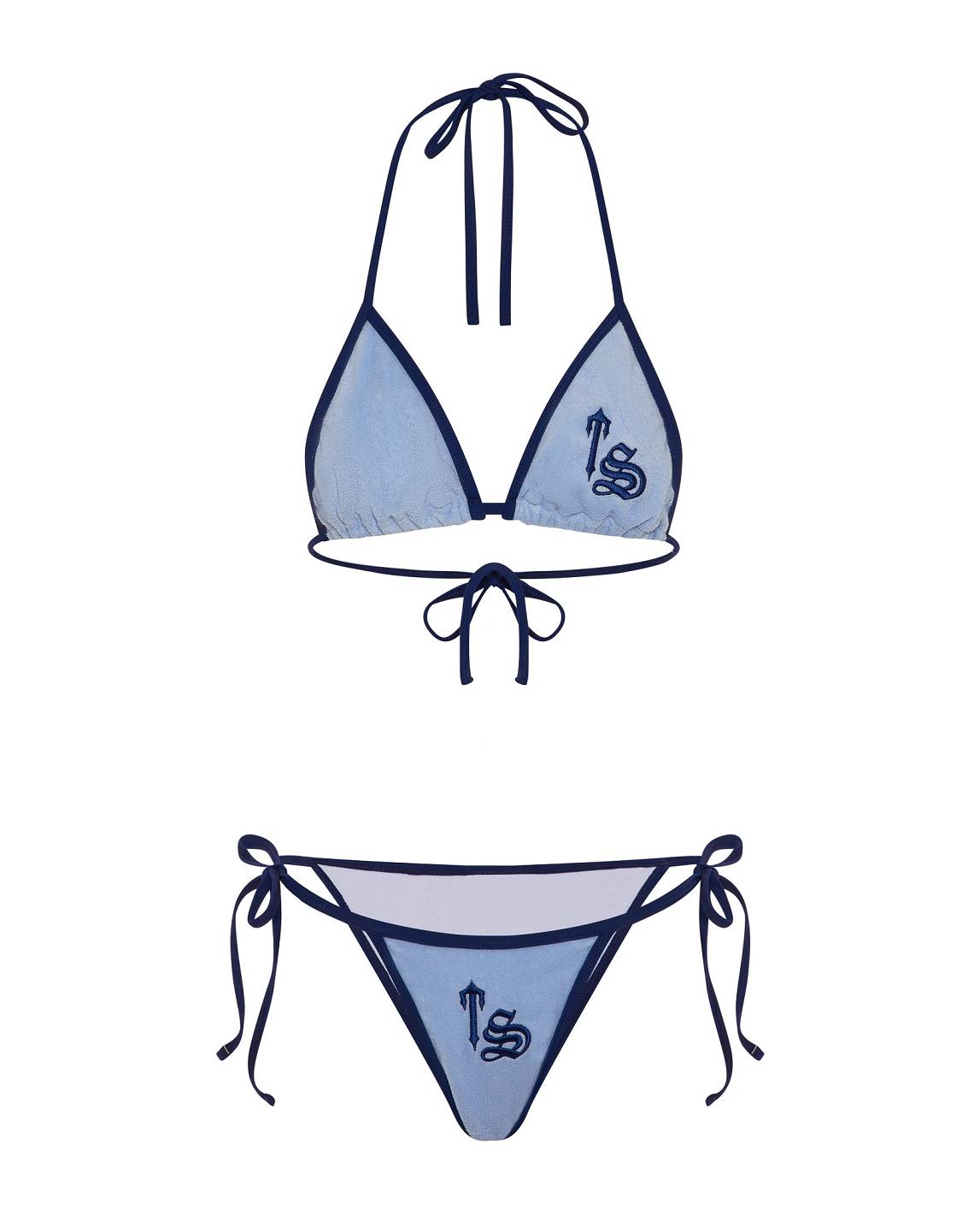 Trapstar Terry Script Bikini Top 青 | TS-65091