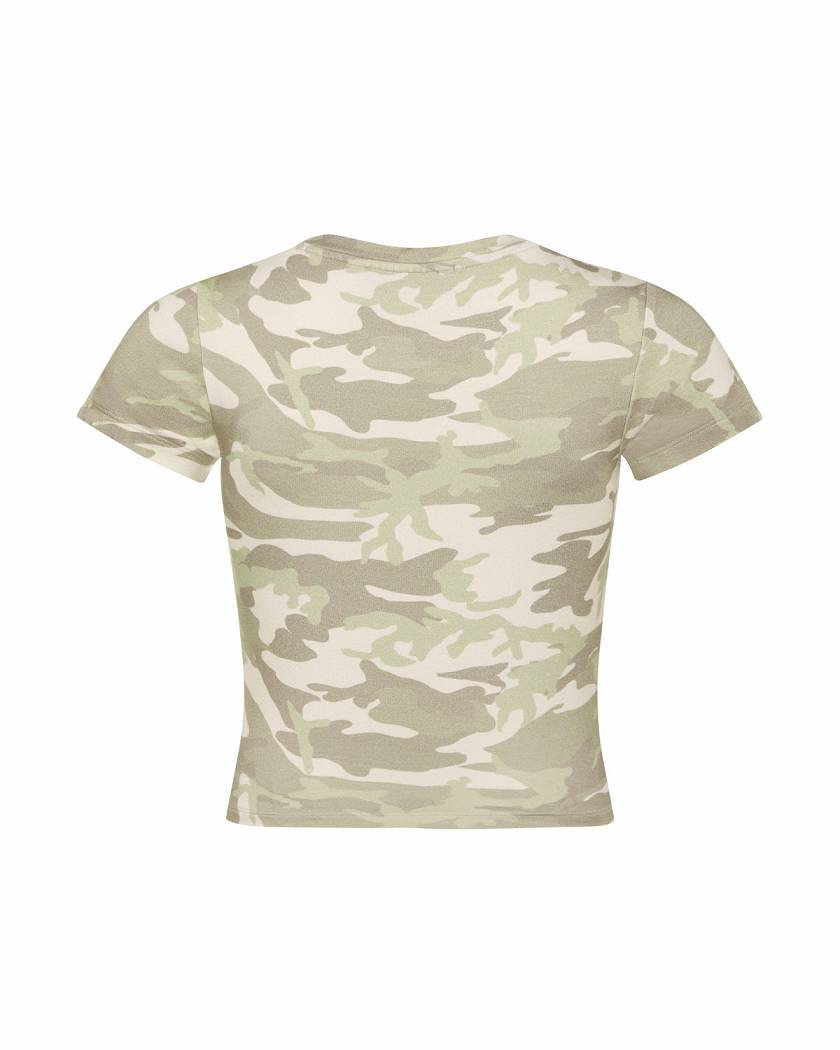 Trapstar Womens Desert Camo Irongate Baby Tee ピンク | TS-65128