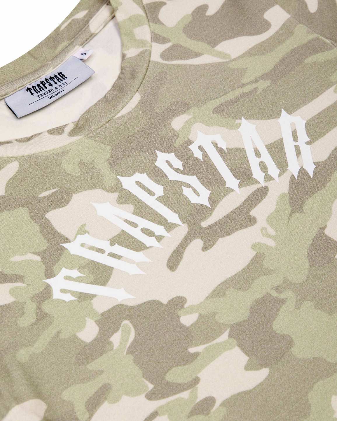 Trapstar Womens Desert Camo Irongate Baby Tee ピンク | TS-65128