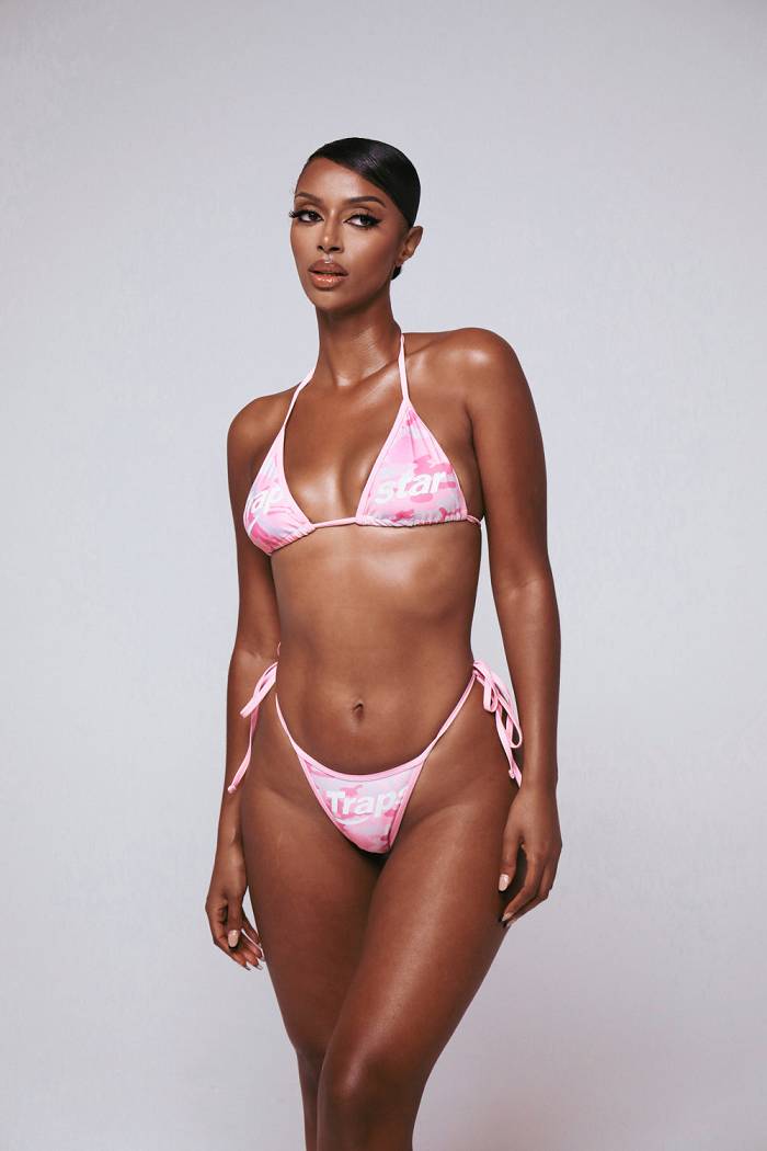 Trapstar Womens Hyperdrive Bikini Tie Side Bottoms ピンク | TS-65093