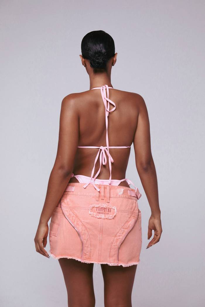 Trapstar Womens Hyperdrive Bikini Tie Side Bottoms ピンク | TS-65093