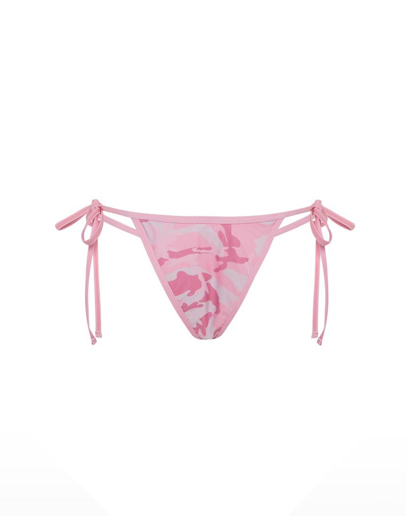 Trapstar Womens Hyperdrive Bikini Tie Side Bottoms ピンク | TS-65093