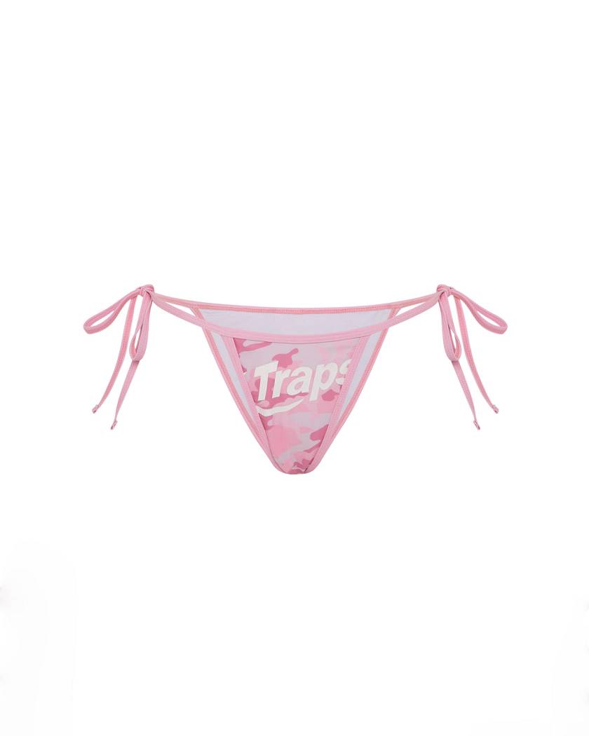 Trapstar Womens Hyperdrive Bikini Tie Side Bottoms ピンク | TS-65093