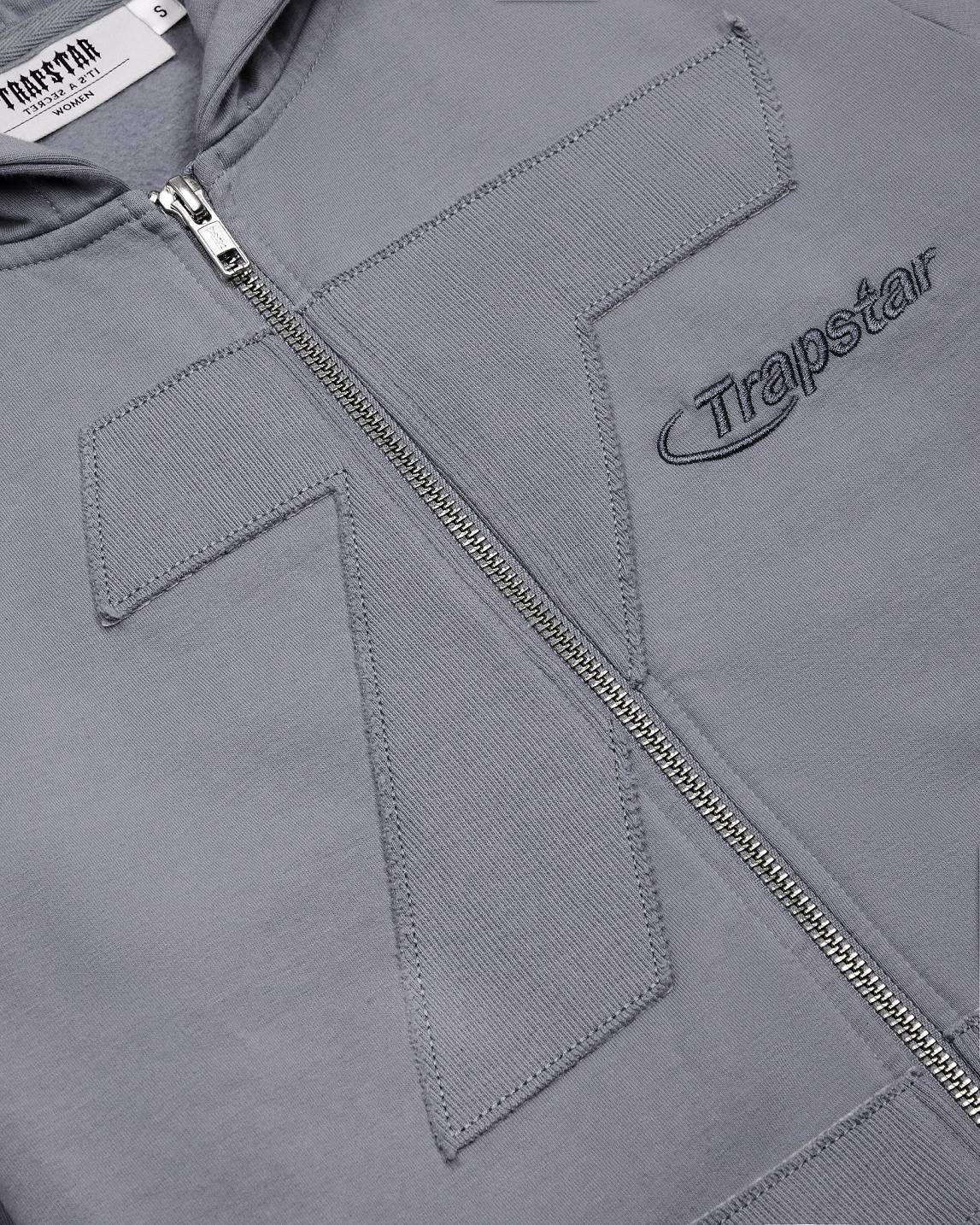 Trapstar Womens Hyperdrive Rib Panel Zip Hoodie 黒 | TS-65156