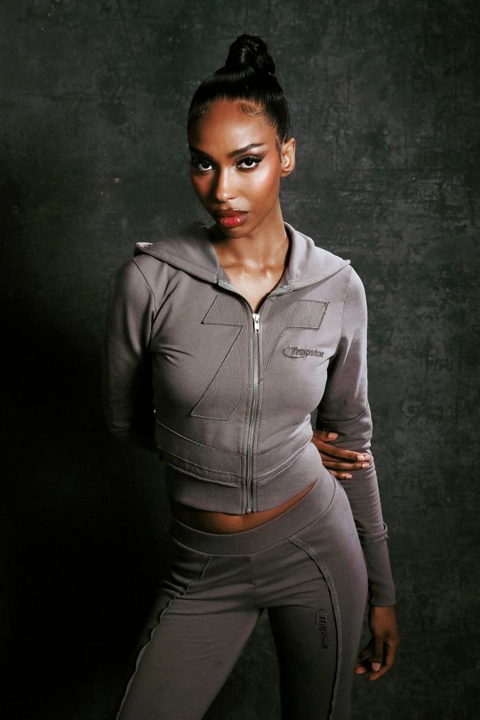 Trapstar Womens Hyperdrive Rib Panel Zip Hoodie 黒 | TS-65156