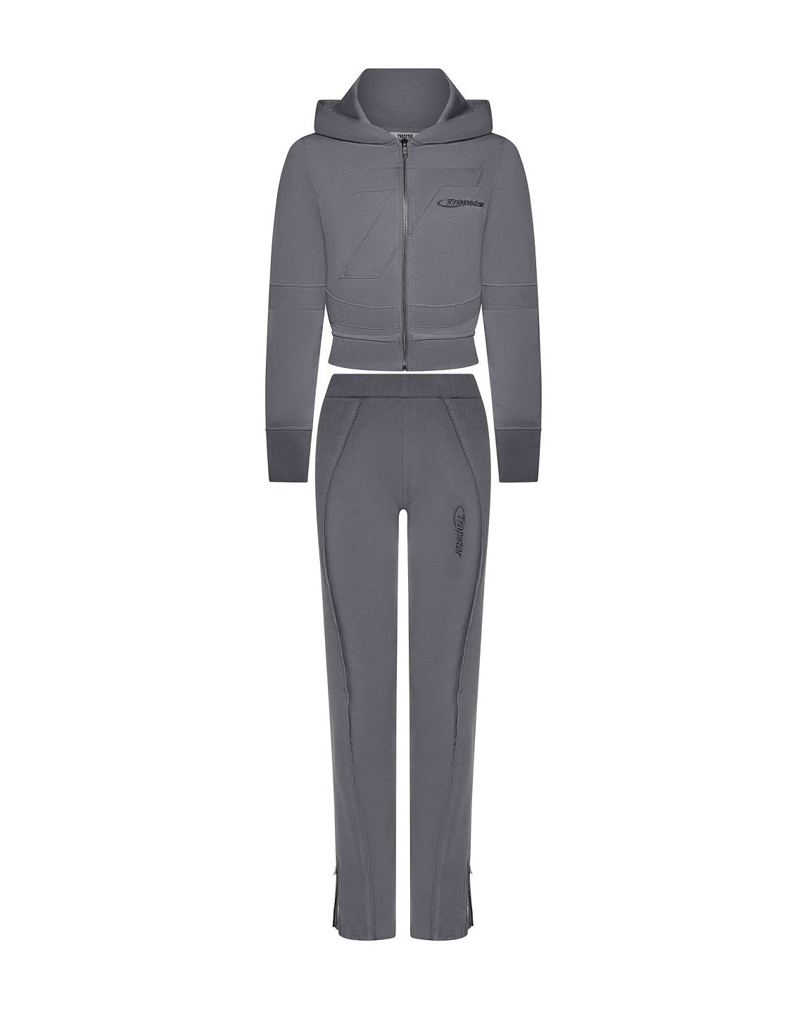 Trapstar Womens Hyperdrive Rib Panel Zip Hoodie 黒 | TS-65156