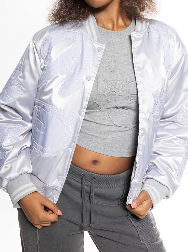 Trapstar Women’s Wildcard Stadium Jacket シルバー | TS-65164
