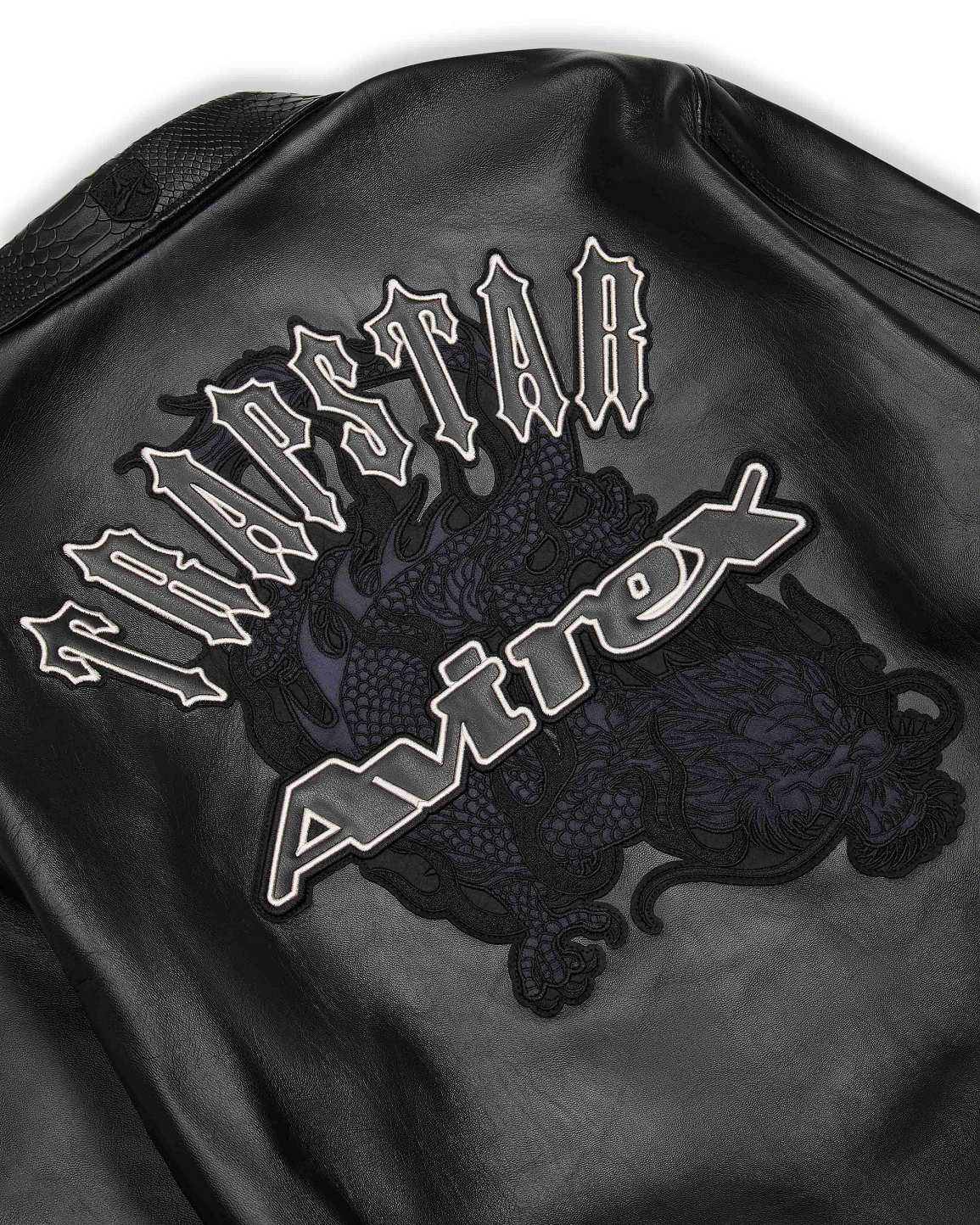 Trapstar x Avirex Leather Jacket 黒 | TS-65429