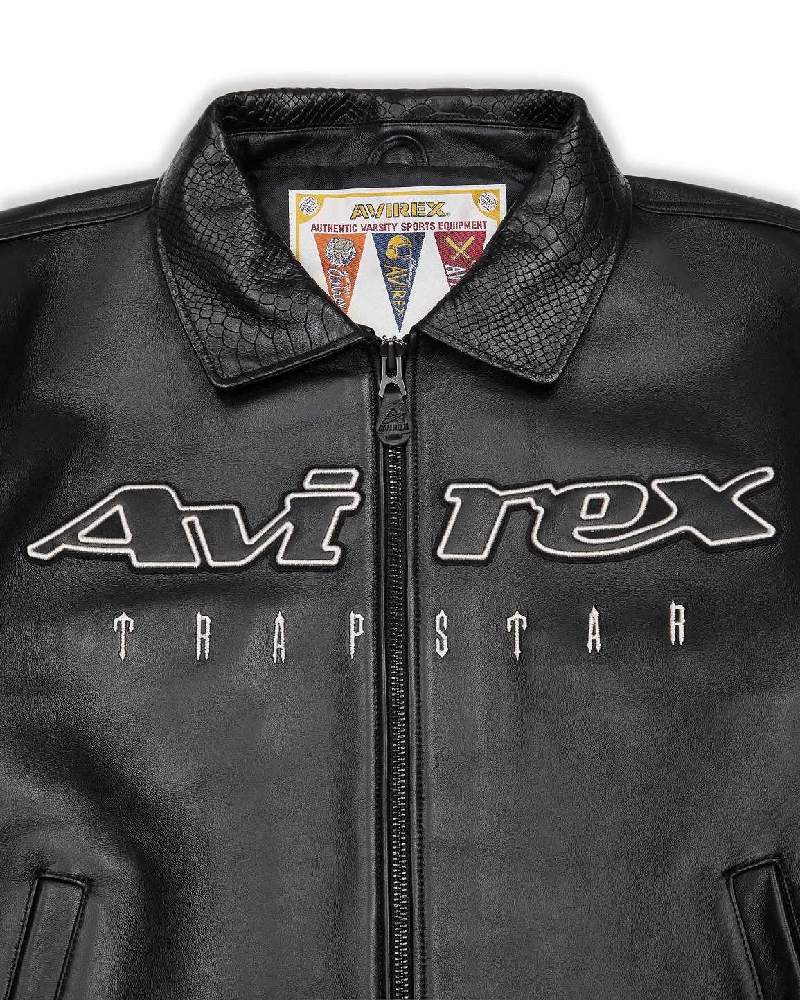 Trapstar x Avirex Leather Jacket 黒 | TS-65429
