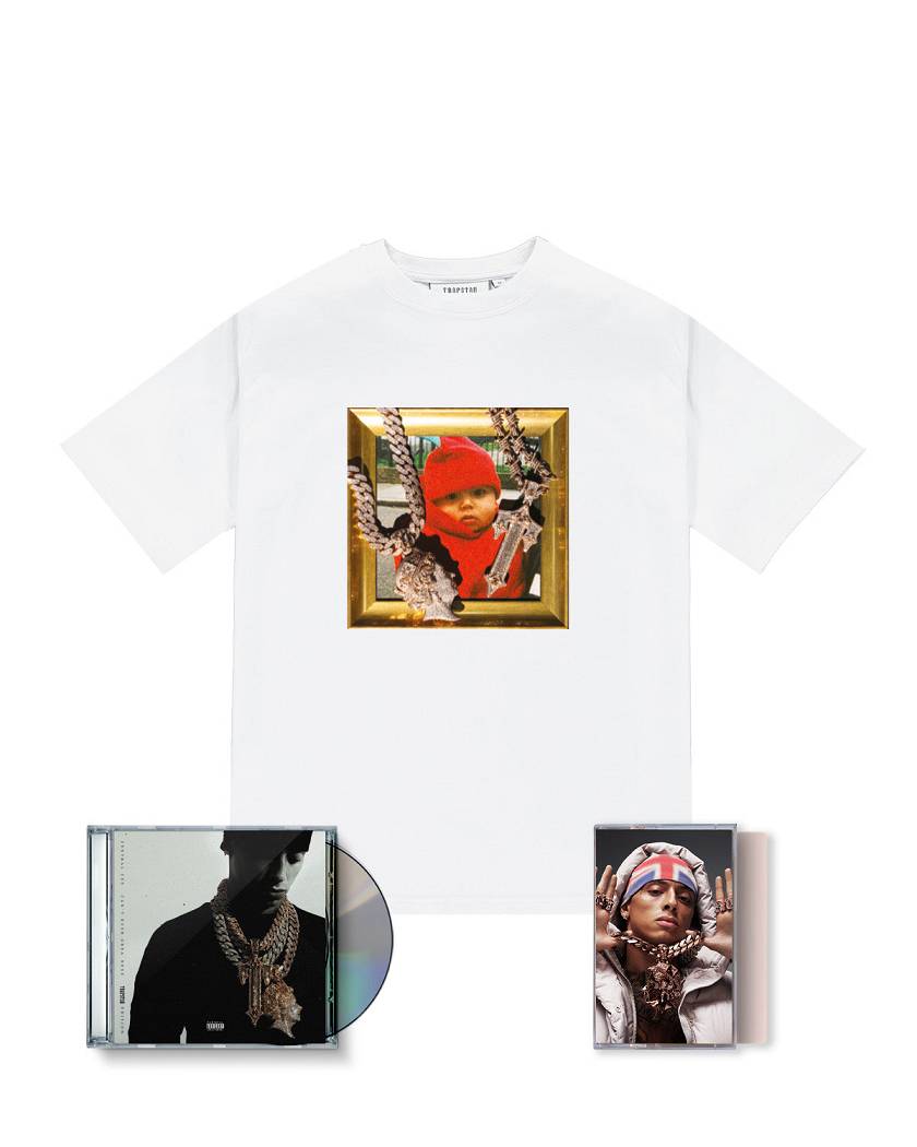 Trapstar x Central Cee CRG Tee CD & Cassette Bundle 白 | TS-65216