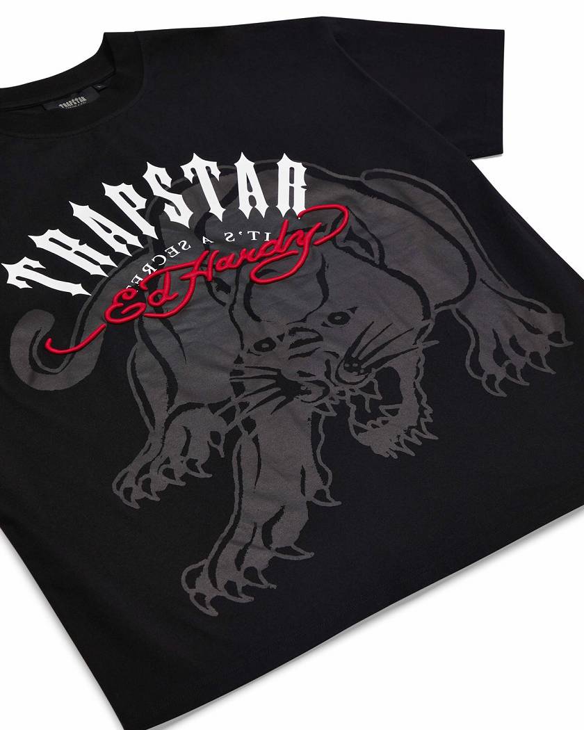 Trapstar x Ed Hardy Arch Tee 黒 | TS-65234
