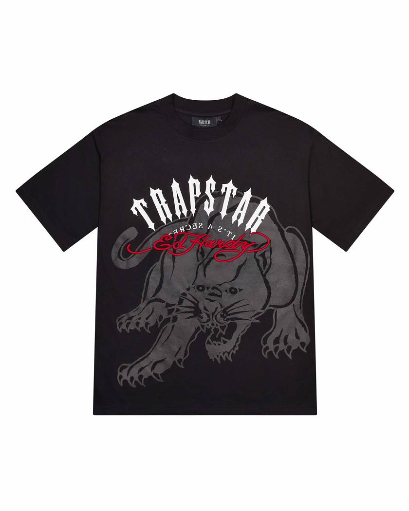 Trapstar x Ed Hardy Arch Tee 黒 | TS-65234