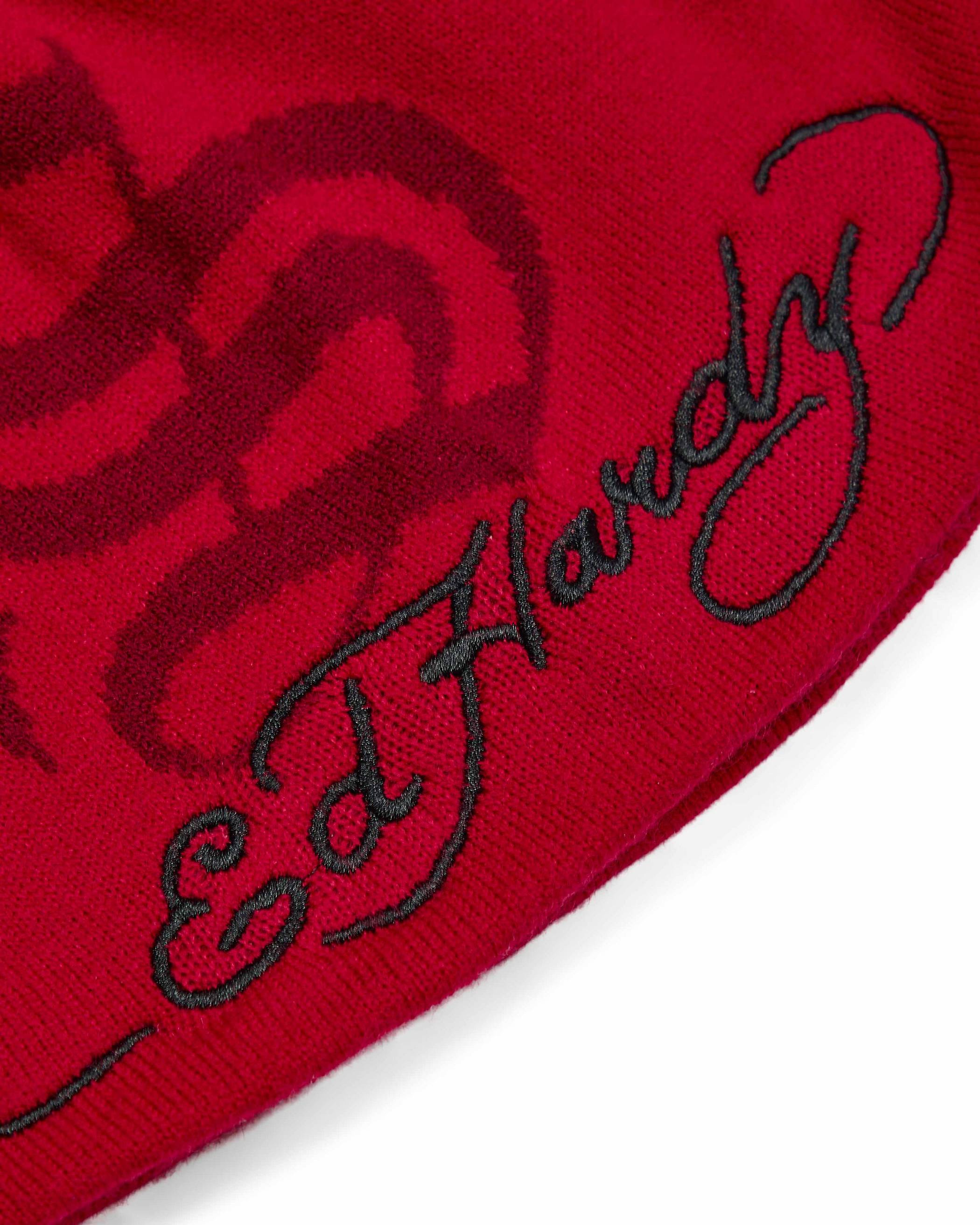 Trapstar x Ed Hardy Beanie 赤 | TS-65175