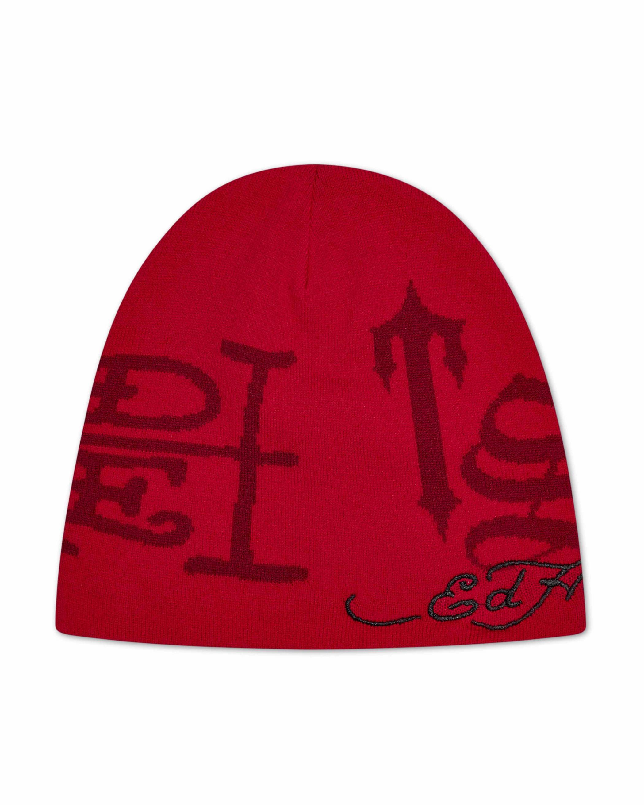 Trapstar x Ed Hardy Beanie 赤 | TS-65175