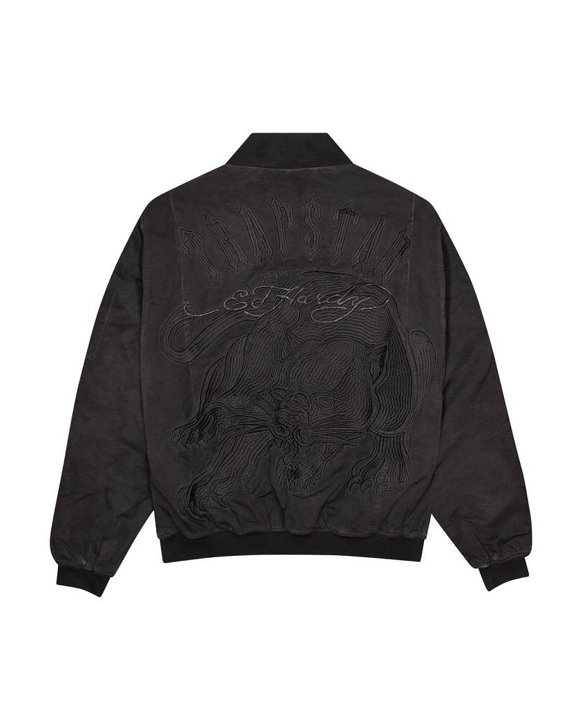 Trapstar x Ed Hardy Bomber- Black 黒 | TS-65455