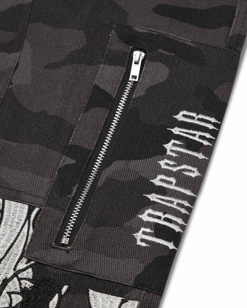 Trapstar x Ed Hardy Cargos 黒 迷彩 | TS-65319