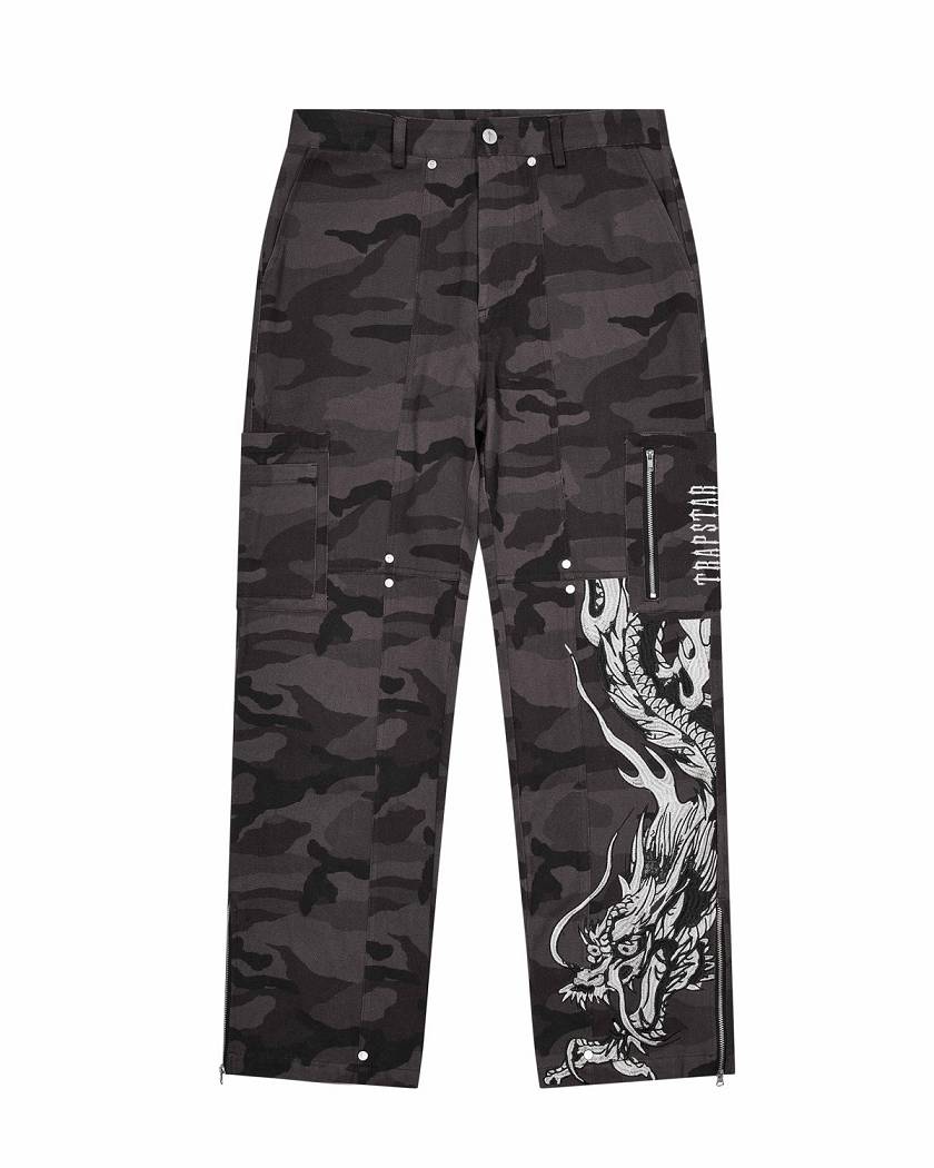 Trapstar x Ed Hardy Cargos 黒 迷彩 | TS-65319