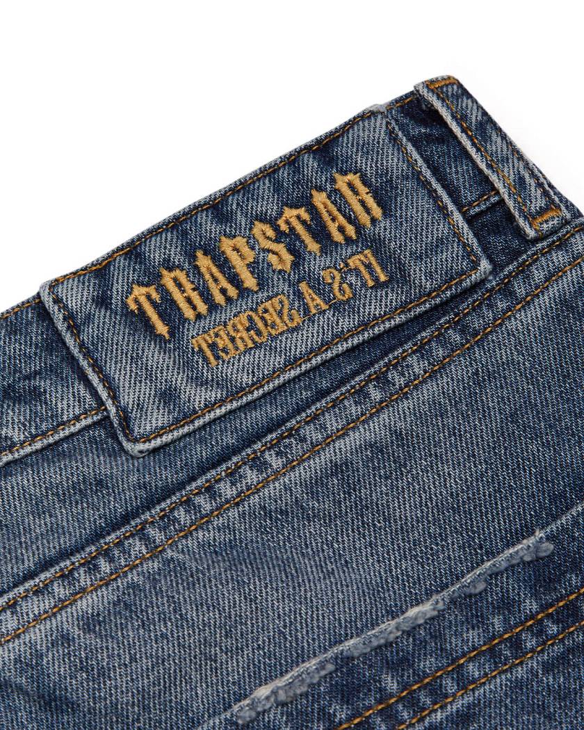 Trapstar x Ed Hardy Denim Jeans 青 | TS-65318