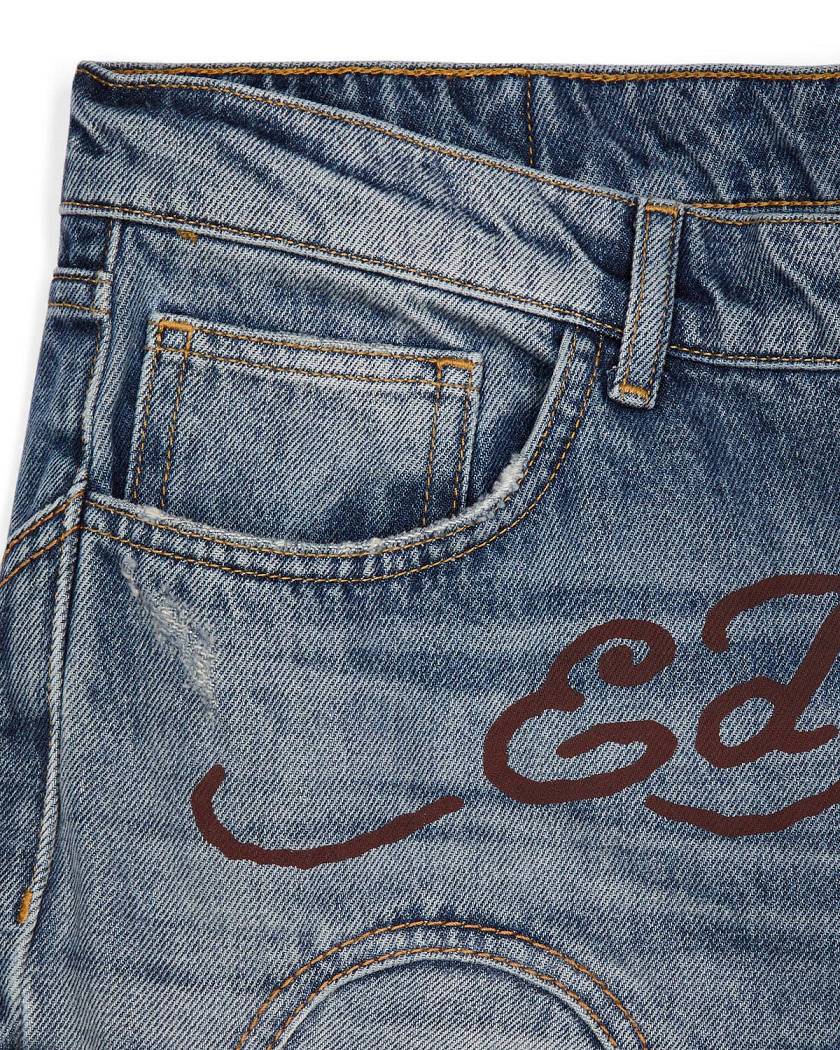 Trapstar x Ed Hardy Denim Jeans 青 | TS-65318