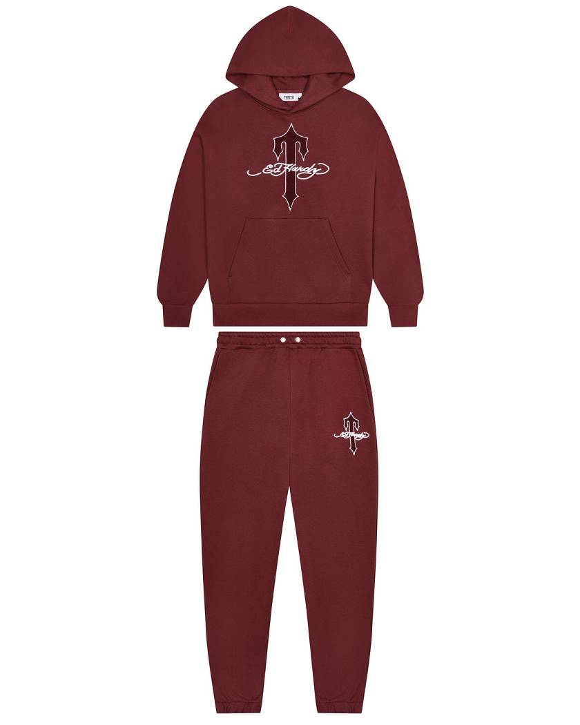 Trapstar x Ed Hardy Jogger 赤 | TS-65408