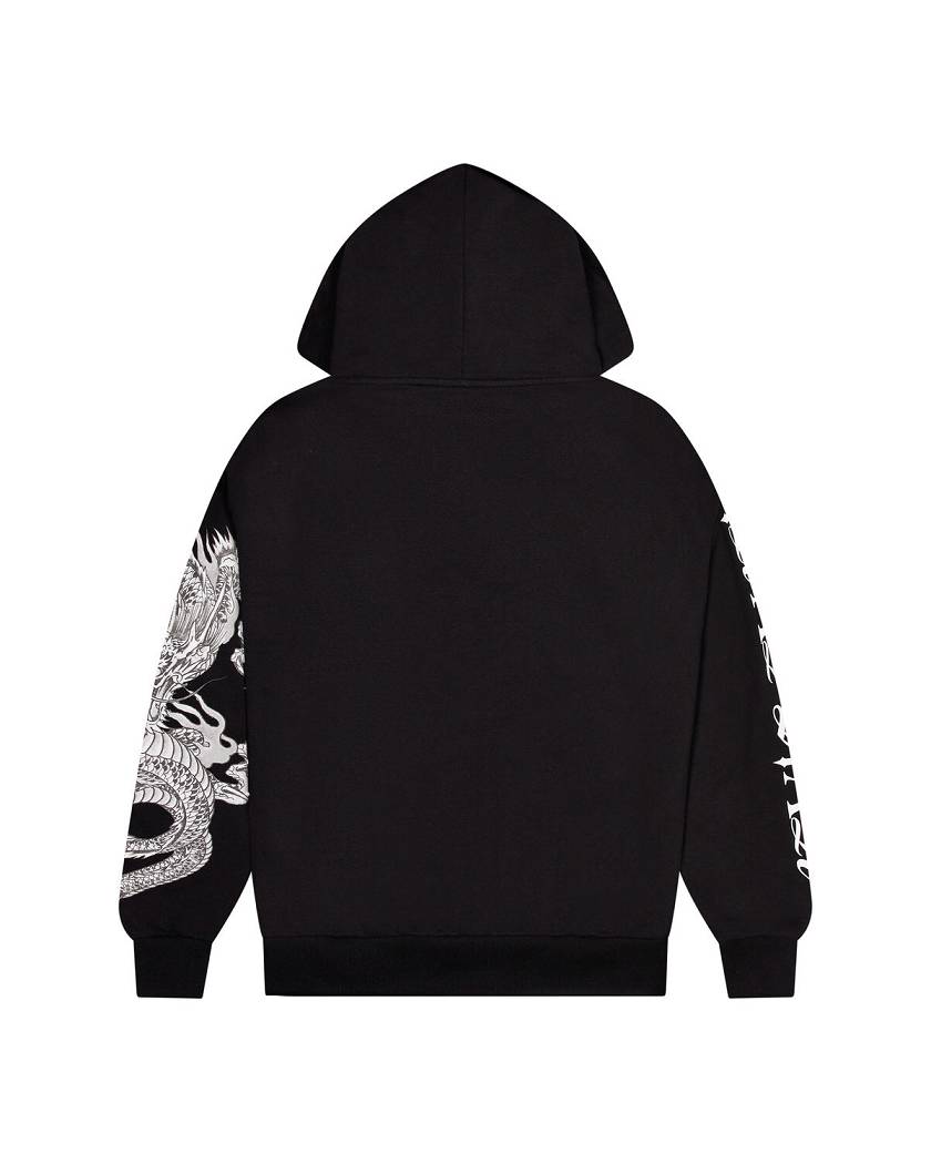 Trapstar x Ed Hardy Script Hoodie 黒 | TS-65404