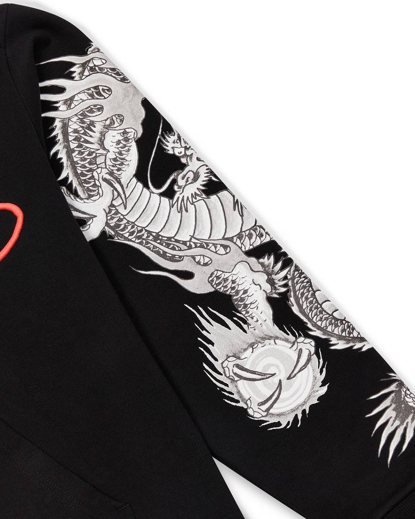 Trapstar x Ed Hardy Script Hoodie 黒 | TS-65404