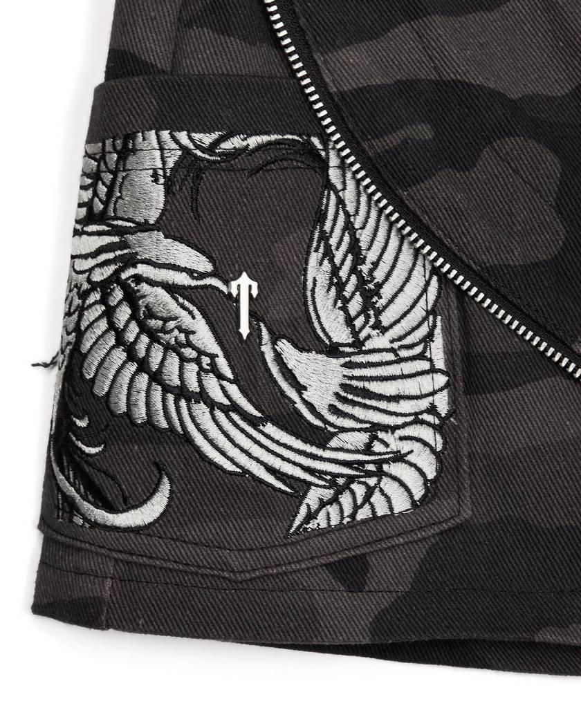 Trapstar x Ed Hardy Skirt 黒 迷彩 | TS-65100