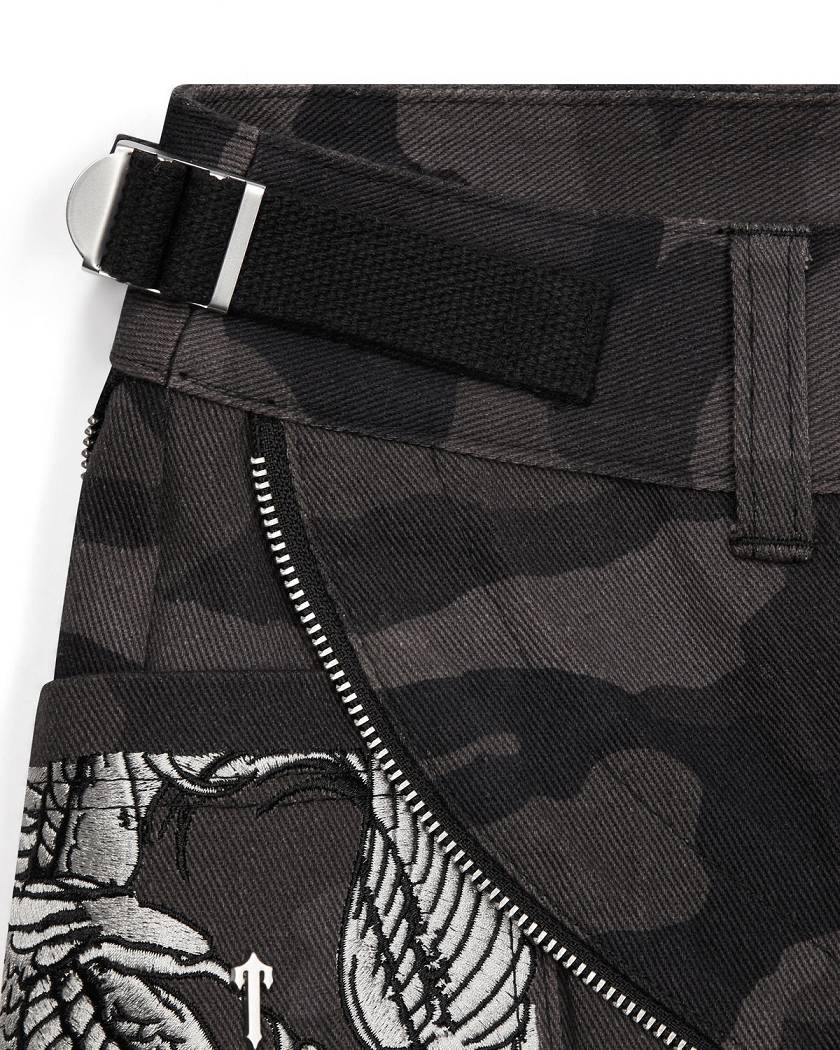 Trapstar x Ed Hardy Skirt 黒 迷彩 | TS-65100