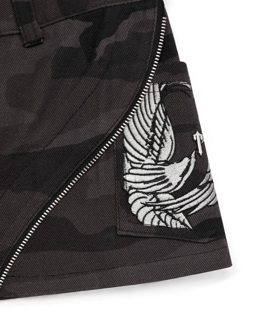 Trapstar x Ed Hardy Skirt 黒 迷彩 | TS-65100